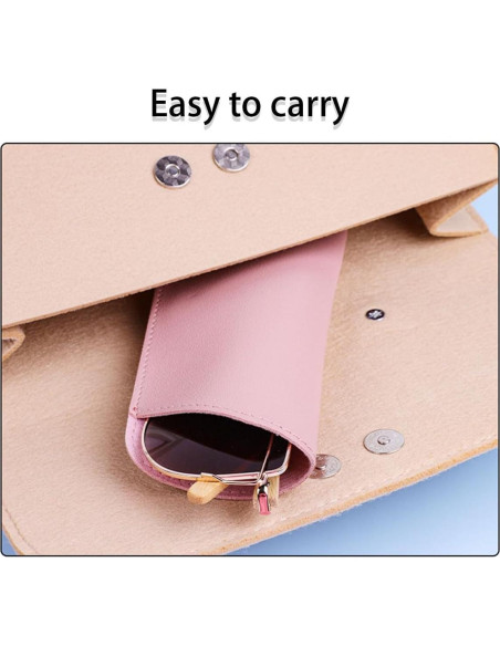 12 Fundas de Gafas de Cuero Multicolor Suaves 18.87x10.21cm