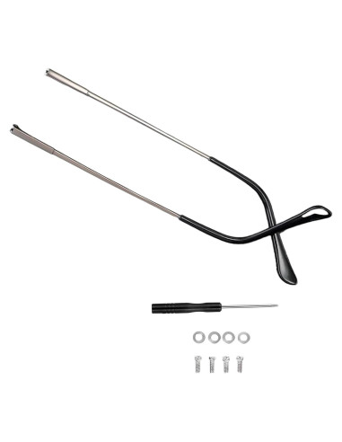 Patas de Gafas de Metal TORWOL 138mm Gris Reemplazo DIY