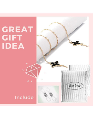 Cadena de Gafas daOra 2 PCS Soporte para Máscaras 63.5 cm