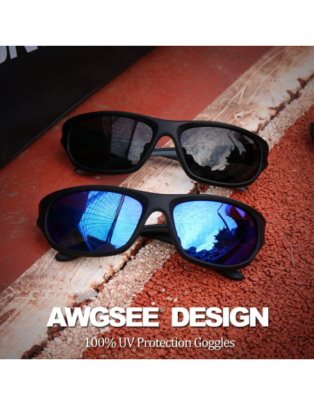 Gafas de sol deportivas AWGSEE UV400 TR90 para hombres