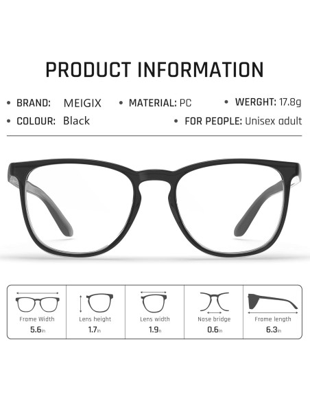 Gafas de Seguridad Anti-Vaho y Anti-Luz Azul - Negro