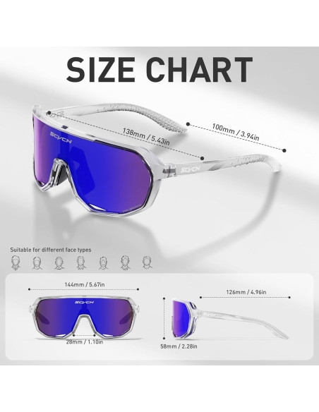 Gafas de Ciclismo SCVCN DZ-S63 UV400 Polarizadas