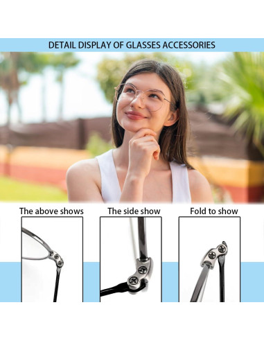 Brazos de Reemplazo para Gafas Metal LNQ Negro Universal