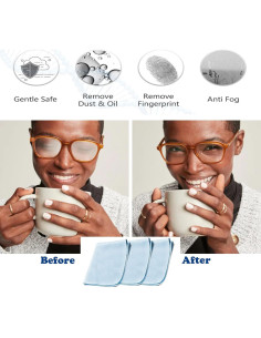 Paño de limpieza antiempañante UPIONIC - 3 paquetes reutilizables 2