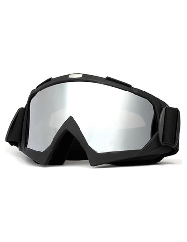 Gafas de motocross ADCGank B03, anti-niebla, negras y plateadas