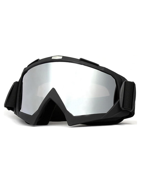 Gafas de motocross ADCGank B03, anti-niebla, negras y plateadas
