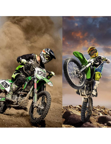 Gafas de motocross ADCGank B03, anti-niebla, negras y plateadas