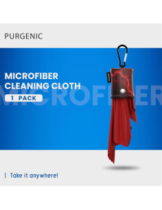 Paño de Microfibra Purgenic para Gafas y Pantallas - Rojo 2