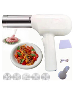 Máquina de Pasta Eléctrica Portátil UFAGFDA 5-en-1 Acero Inoxidable