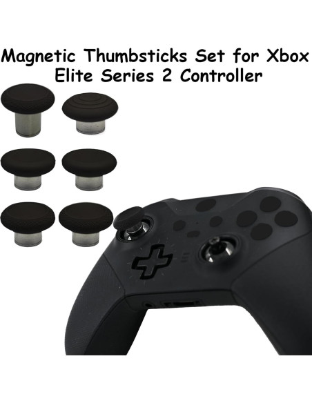 6 Palancas de Control para Xbox Elite 2 - Reemplazo Negro