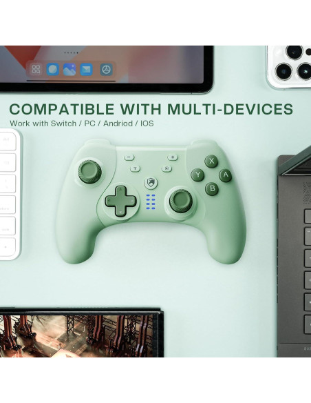 Controlador Inalámbrico ECHTPower Multiplataforma con Joystick Hall