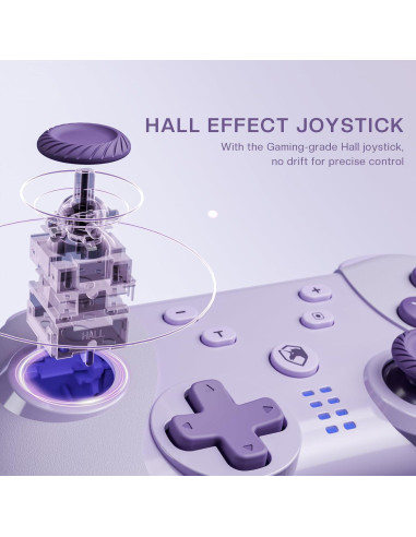 Controlador Inalámbrico ECHTPower Multiplataforma con Joystick Hall