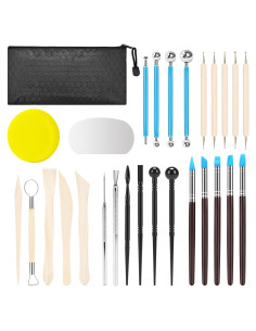 Kit de Herramientas de Arcilla JRKOO 28 PCS para Escultura