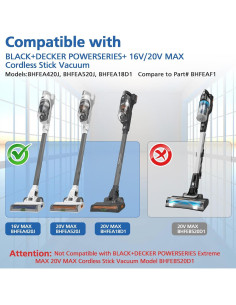 Filtros de Esponja LINNIW para BLACK+DECKER 16V/20V - 6 Pzas 2