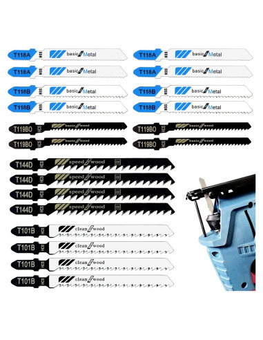 Juego de 20 Cuchillas de Sierra de Calar Triwenve HCS/HSS