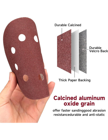 165 Discos de Lijado 5 Pulgadas POTUINOM Grano Variado