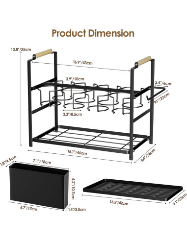 Organizador de Botellas Housolution 8 Ranuras para 40 oz