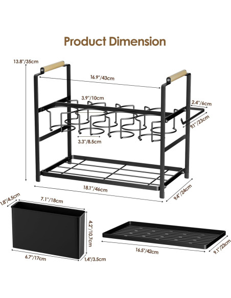 Organizador de Botellas Housolution 8 Ranuras para 40 oz
