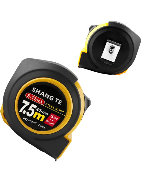 Cinta Métrica 7.6m Yekepal Retráctil con Bloqueo Automático