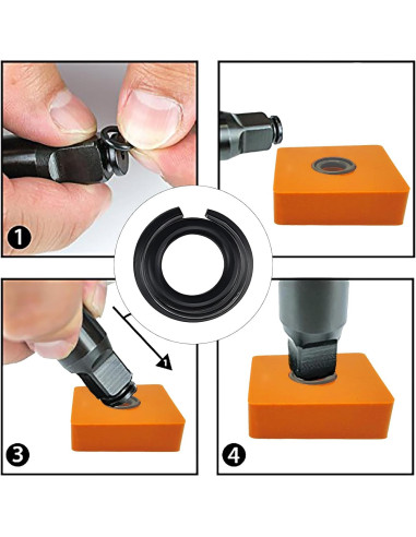 10 Anillos de Retención para Llave de Impacto 3/8" Milwaukee