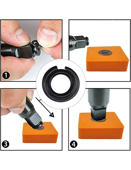 10 Anillos de Retención para Llave de Impacto 3/8" Milwaukee