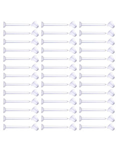 MODRSA Conjunto de 60 Retenedores Transparentes para Piercing 20g