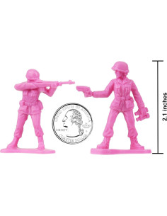 Figuras de Soldados Femeninos BMC - 36 Piezas Rosa 2
