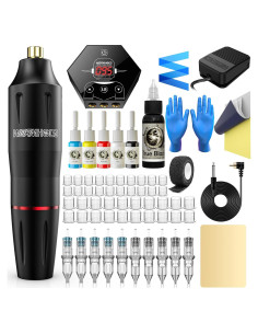 Kit de Tatuaje Completo Wormhole con Pluma y Fuente 80000r/min