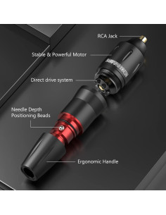 Kit de Tatuaje Completo Wormhole con Pluma y Fuente 80000r/min 2