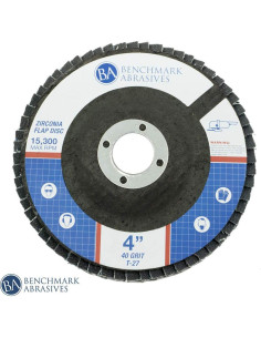 Discos de Aleta de Zirconia 4" Benchmark Abrasives 40 Grano - Paquete de 10 2