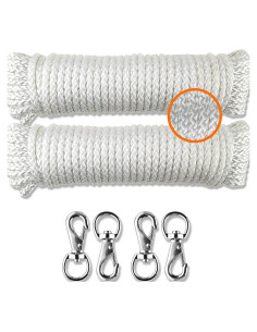 Cuerda de Nylon Trenzada Wellmax 0.64 cm x 15.24 m Paquete de 2