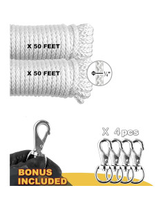 Cuerda de Nylon Trenzada Wellmax 0.64 cm x 15.24 m Paquete de 2 2