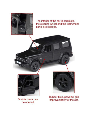 Coche a Escala 1:32 Tianmei SUV BC G63 Negro con Retroceso