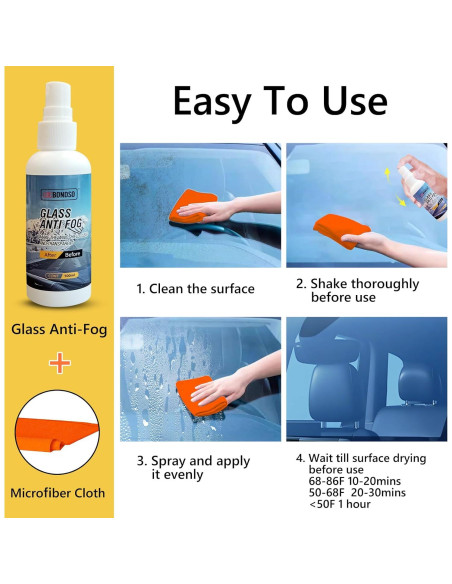 Spray Antivaho LOCBONDSO 100ml para Gafas y Parabrisas Spray Antivaho LOCBONDSO 100ml para Gafas y Parabrisas