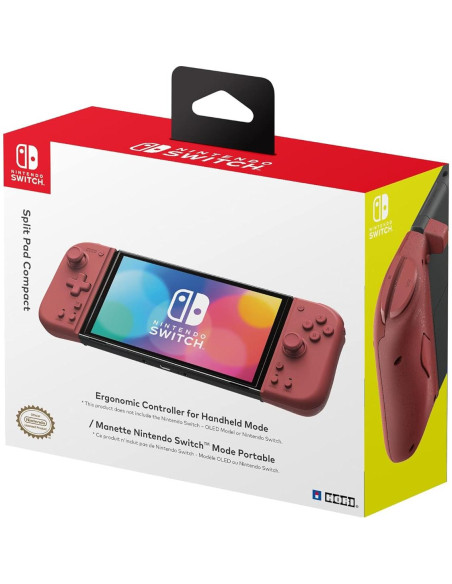 Controlador Ergonómico HORI Split Pad Compact para Nintendo Switch - Rojo Albaricoque