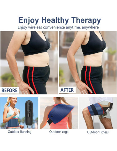 Cinturón Terapia Luz Roja Icbgre Inalámbrico 20x43cm