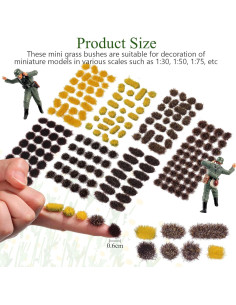 234 Mechones de Hierba Estática CraftyDream Multicolor 2