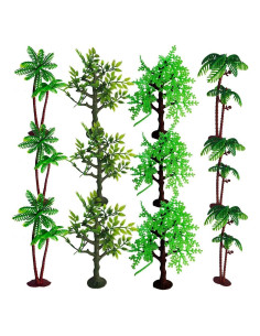 12 Figuras de Árboles de Modelo Arcady 15 cm para Manualidades