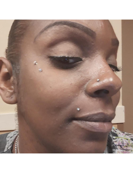 Pendientes Transparentes MODRSA 16g para Cartílago y Labret