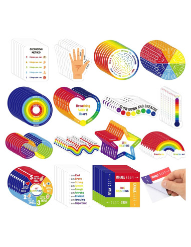Stickers Sensoriales de Ansiedad Tenceur 120 Pcs Coloridos