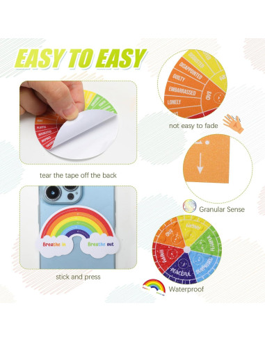 Stickers Sensoriales de Ansiedad Tenceur 120 Pcs Coloridos