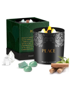 Vela de Meditación Natural Corazón y Homenaje Sándalo 230g