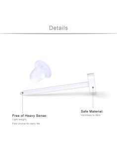 Retenedores de Aretes 20G SCERRING 100PCS Acrílico Claro 2