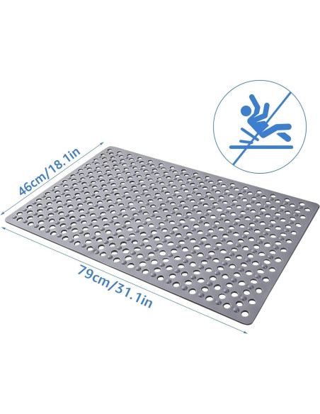 Alfombrilla de Ducha Antideslizante EOOXEKFX 46x79 cm