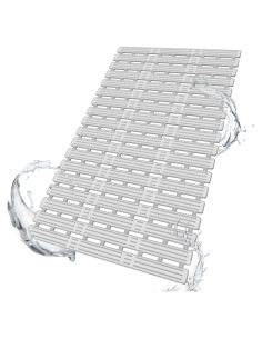 Alfombrilla de Ducha Antideslizante HITSLAM 68x40 cm Gris