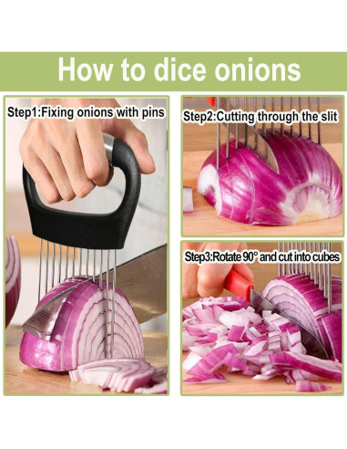 Cortador de Cebolla FATUXZ de Acero Inoxidable 20 cm