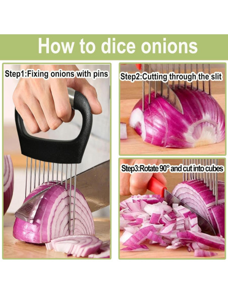 Cortador de Cebolla FATUXZ de Acero Inoxidable 20 cm