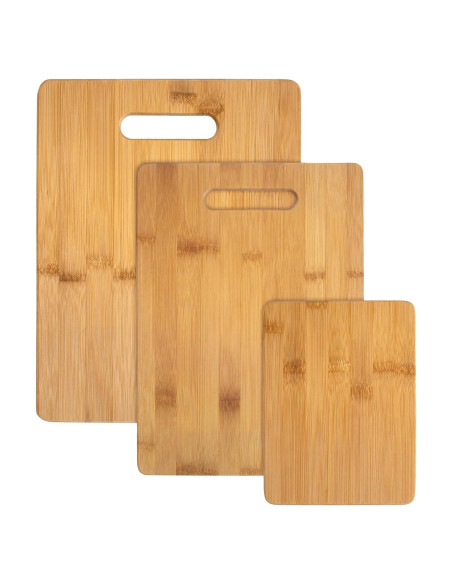 Juego de 3 Tablas de Cortar de Bambú Totally Bamboo