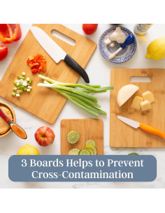 Juego de 3 Tablas de Cortar de Bambú Totally Bamboo 2