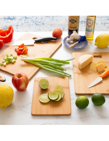 Juego de 3 Tablas de Cortar de Bambú Totally Bamboo